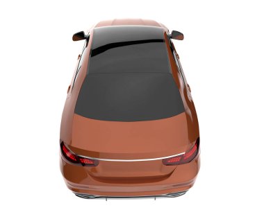 Modern car isolated on white background. 3d rendering - illustration