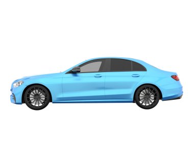 Modern car isolated on white background. 3d rendering - illustration