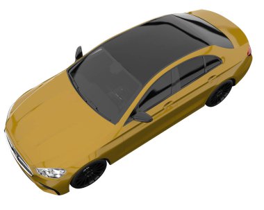 Modern car isolated on white background. 3d rendering - illustration