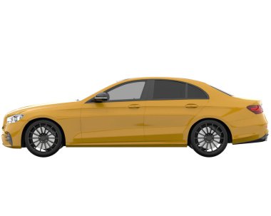 Modern car isolated on white background. 3d rendering - illustration
