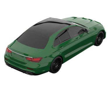Modern car isolated on white background. 3d rendering - illustration