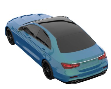 Modern car isolated on white background. 3d rendering - illustration