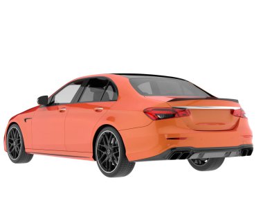 Modern car isolated on white background. 3d rendering - illustration