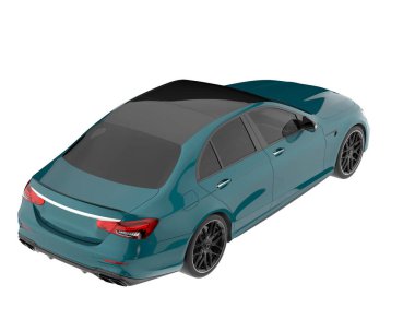 Modern car isolated on white background. 3d rendering - illustration