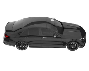 Modern car isolated on white background. 3d rendering - illustration