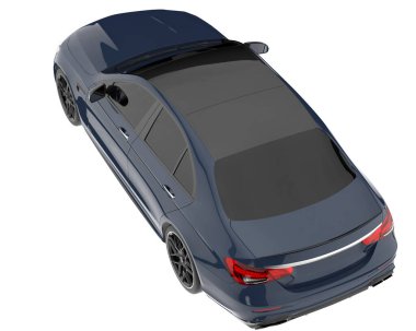 Modern car isolated on white background. 3d rendering - illustration