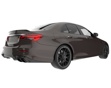 Modern car isolated on white background. 3d rendering - illustration