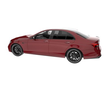 Modern car isolated on white background. 3d rendering - illustration