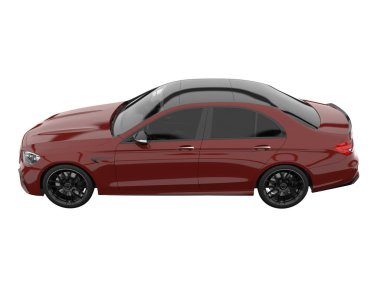 Modern car isolated on white background. 3d rendering - illustration