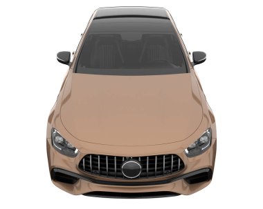 Modern car isolated on white background. 3d rendering - illustration