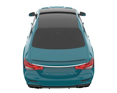 Modern car isolated on white background. 3d rendering - illustration