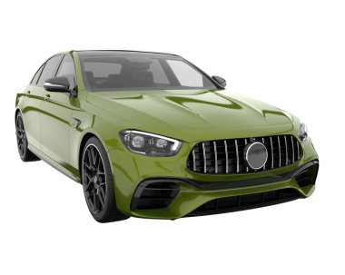 Modern car isolated on white background. 3d rendering - illustration