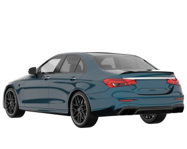 Modern car isolated on white background. 3d rendering - illustration