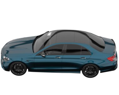 Modern car isolated on white background. 3d rendering - illustration