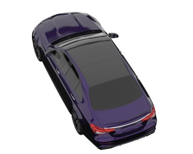 Modern car isolated on white background. 3d rendering - illustration