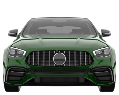 Modern car isolated on white background. 3d rendering - illustration