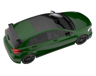 Modern car isolated on white background. 3d rendering - illustration