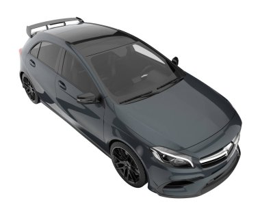 Modern car isolated on white background. 3d rendering - illustration