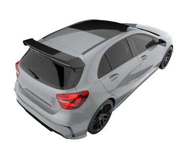 Modern car isolated on white background. 3d rendering - illustration