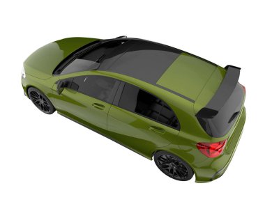 Modern car isolated on white background. 3d rendering - illustration