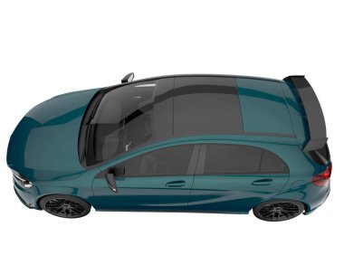 Modern car isolated on white background. 3d rendering - illustration