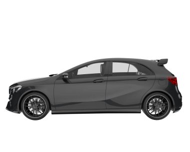 Modern car isolated on white background. 3d rendering - illustration