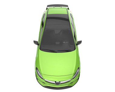 Modern car isolated on white background. 3d rendering - illustration