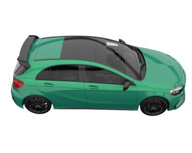Modern car isolated on white background. 3d rendering - illustration