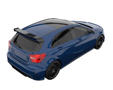 Modern car isolated on white background. 3d rendering - illustration