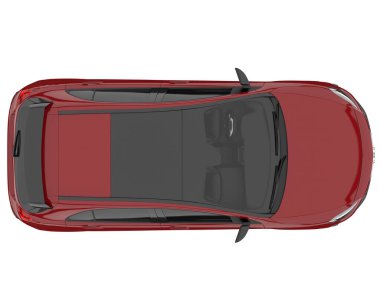 Modern car isolated on white background. 3d rendering - illustration