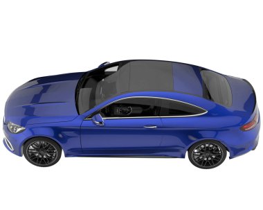 Modern car isolated on white background. 3d rendering - illustration