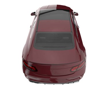 Modern car isolated on white background. 3d rendering - illustration