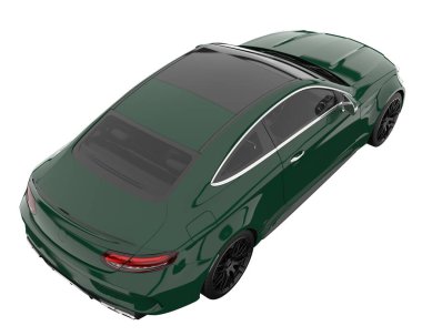 Modern car isolated on white background. 3d rendering - illustration