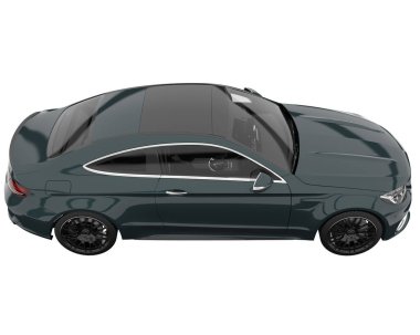 Modern car isolated on white background. 3d rendering - illustration