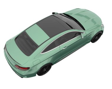 Modern car isolated on white background. 3d rendering - illustration