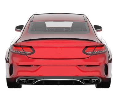 Modern car isolated on white background. 3d rendering - illustration