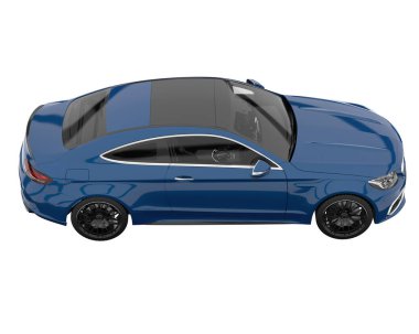 Modern car isolated on white background. 3d rendering - illustration