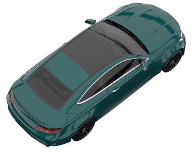 Modern car isolated on white background. 3d rendering - illustration