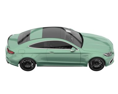 Modern car isolated on white background. 3d rendering - illustration