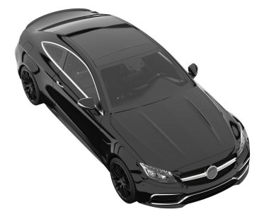 Modern car isolated on white background. 3d rendering - illustration