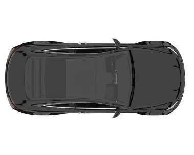 Modern car isolated on white background. 3d rendering - illustration