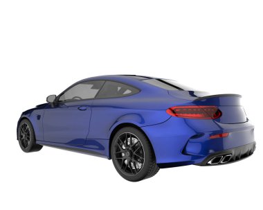 Modern car isolated on white background. 3d rendering - illustration