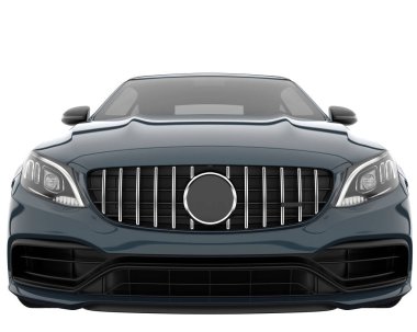 Modern car isolated on white background. 3d rendering - illustration