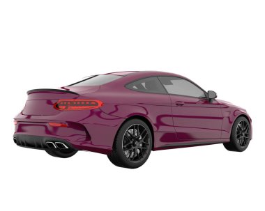 Modern car isolated on white background. 3d rendering - illustration