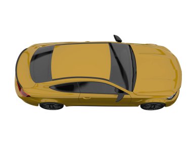Modern car isolated on white background. 3d rendering - illustration