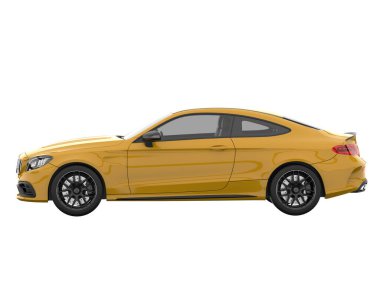 Modern car isolated on white background. 3d rendering - illustration