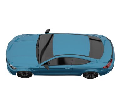 Modern car isolated on white background. 3d rendering - illustration