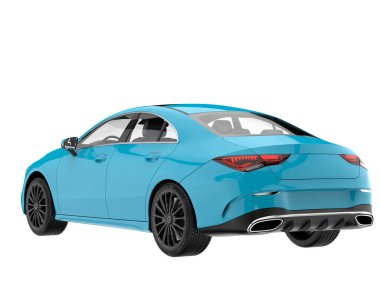 Modern car isolated on white background. 3d rendering - illustration