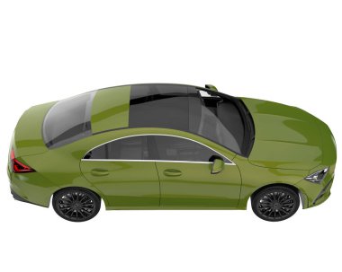 Modern car isolated on white background. 3d rendering - illustration