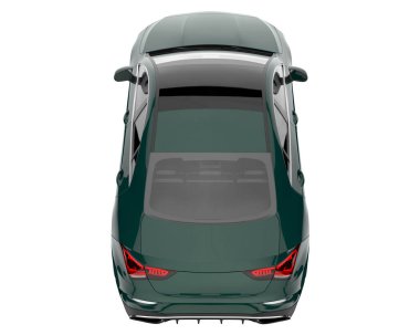 Modern car isolated on white background. 3d rendering - illustration